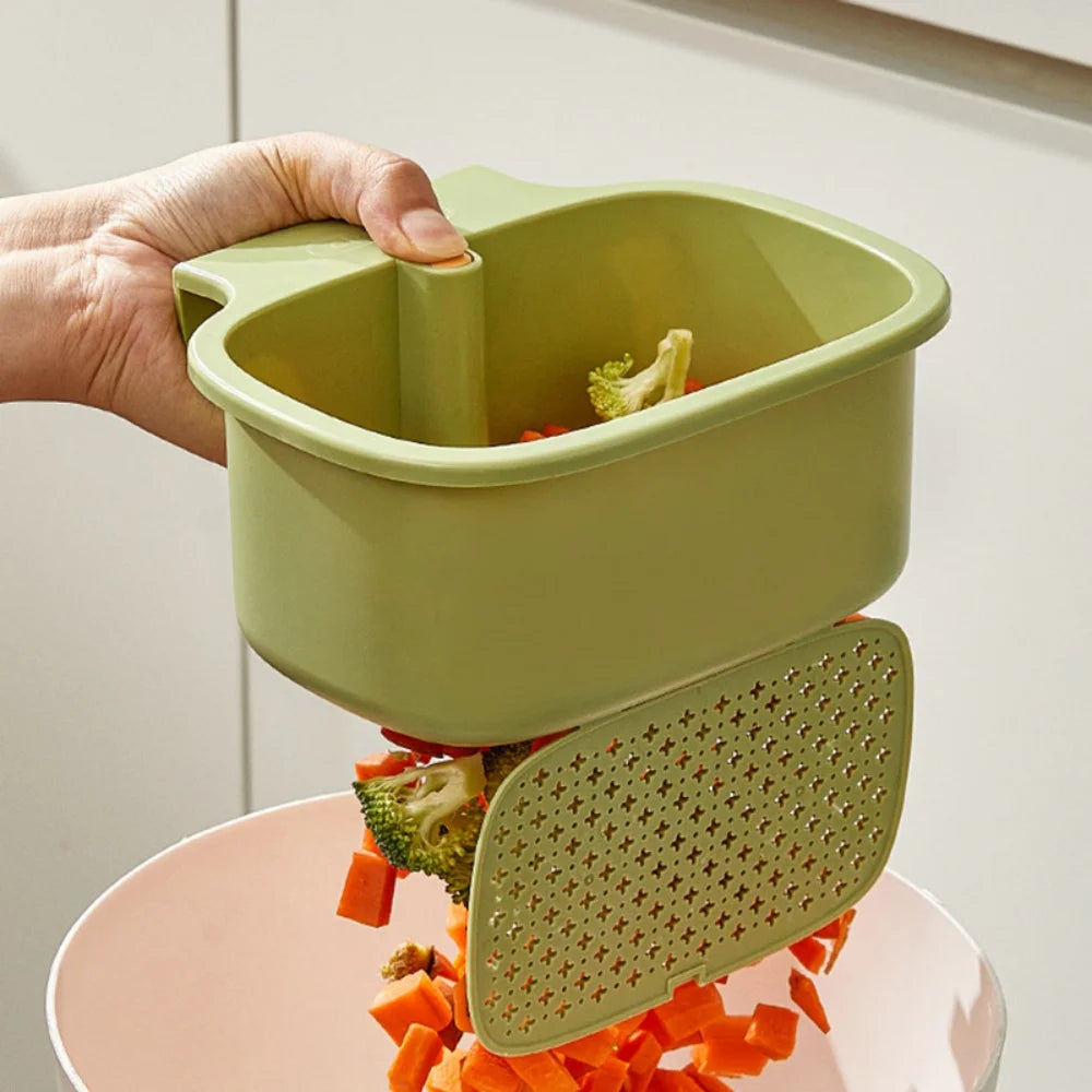 Kitchen Sink Drain Basket Faucet Hanging Strainer Basket Openable Bottom Cover Kitchen Garbage Filter Sink Storage Basket